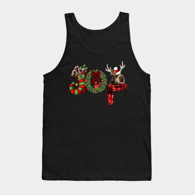 Christmas Joy Dwarf Stocking Wirehaired Pointing Griffon Tank Top by SuperMama1650